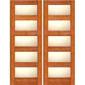   of Contemporary Interior Bamboo Doors Matte Glass