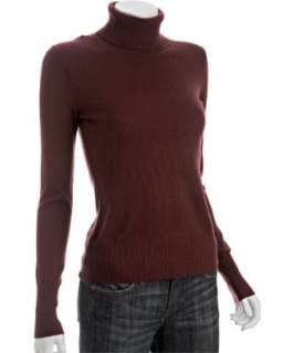 Hayden merlot cashmere basic turtleneck sweater   