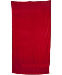 Prada red cotton terry logo burnout beach towel   