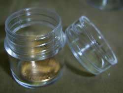 10 clear plastic screw top containers PERFECT pill box  