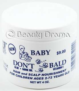 Baby Dont Be Bald Natural Hair & Scalp Nourishment 4 oz 0047748652429 