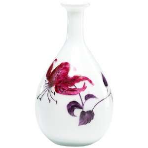  Large Lily White Glass Vase: Home & Kitchen