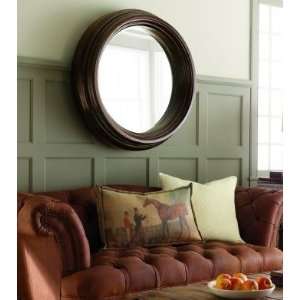   Extra Large Circular Wood Porthole Wall Mirror Round