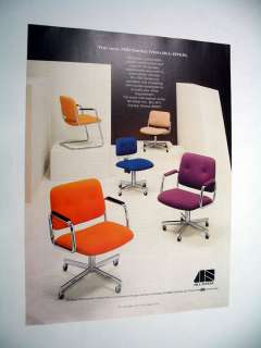 All Steel 700 Series Office Chairs Seating 1977 Ad  