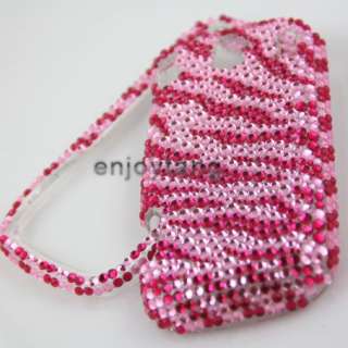 Pink Zebra Bling Crystal Stones Case for Palm Pixi Plus  