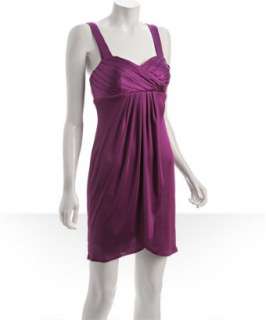 Alexia Admor plum jersey pleated crossover dress  BLUEFLY up to 70% 