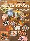   Plastic Canvas Pattern Book 12 Coasters With Holders Cow Pig