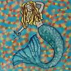 Mermaid Sea Shell Nautical Tile Wall Art Ceramic 4x4 A+  