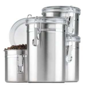   Piece Stainless Steel & Acrylic Canister Set