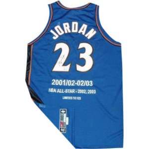 Michael Jordan Washington Wizards Autographed Blue Jersey  