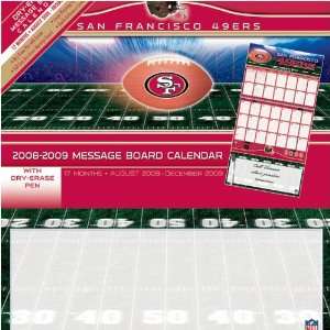   Francisco 49ers NFL 17 Month Message Board Calendar