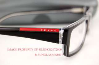 Brand New Prada Sport Linea Rossa Eyeglasses Frames 01A 01AV ZXX BLACK 