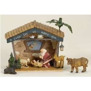   Santa Claus Christmas Nativity Scene 7 Piece Sets