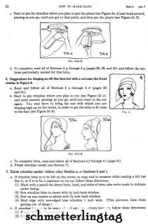 MILLINERY Book How to Flapper Hats Block Felt Hat 1931  