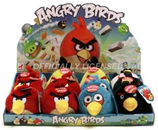   Angry Birds 5 Plush with Sound in Retail Display Case Pack 12  