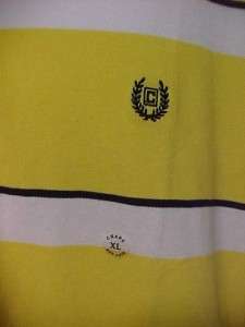 new CHAPS $42 yellow,white & black polo shirt XL 1X  