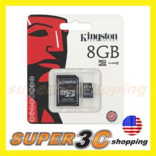   Kingston 8GB Micro SDHC SD HC Memory Card SDC4/8GB with Adapter Retail