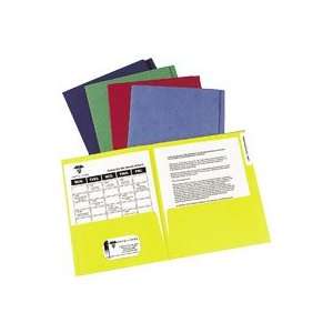  2 Pocket Folder, Extended Edge, Letter Size, Yellow 