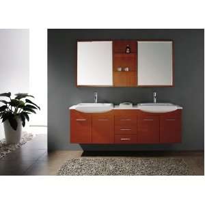  Double Sink Vanity by James Martin w/Porcelain Sinks: Home & Kitchen
