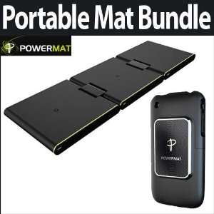  PMM PT100 Portable Mat Black Bundle With Powermat PMRAIP1 Receiver 
