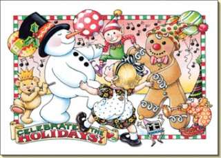 Mary Engelbreit Scottie Dog Snowmen Santa Christmas Holiday Gift Tags 
