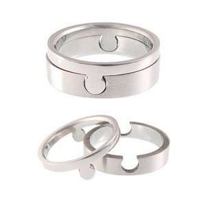    Omega Stainless Steel Puzzle Ring NEW Unisex unique 12 Jewelry