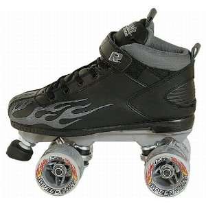  Rock skates Ghost Flame Swirl Quad Speed Roller Skates 