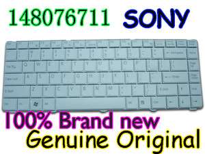 New Genuin SONY VAIO VGN NR US Keyboard 148076711 White  