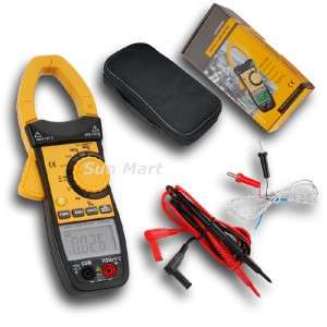 Digital AC/DC Clamp Meter Multimeter Thermometer Ohm  
