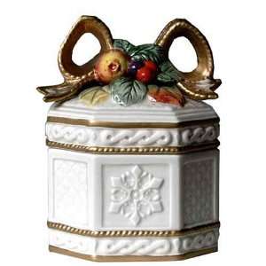  Fitz and Floyd Snowy Woods Lidded Box ~Retired~: Home 