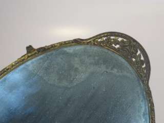 Antique Dresser Vanity Mirror Tray Perfume Plateau German Bronze 