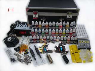 Tattoo Starter Kit 2 Gun 40Ink Supply Set Equipment 11B  
