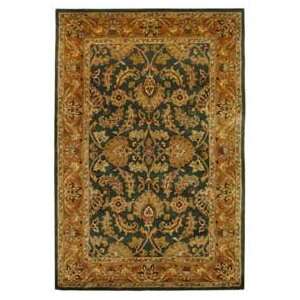   Dark Green and Gold Traditional 2 x 3 Area Rug