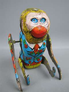 Vintage Tumbling Monkey Tin Toy Wind Up SHACKMAN & CO  