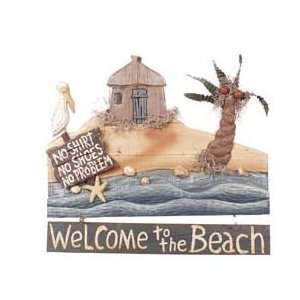  Welcome to the Beach Sign: Welcome to the Beach Wood Sign 