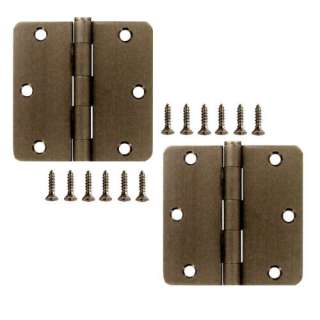   Inch 1/4 Rad Antique Nickel Door Hinges 033923463461  