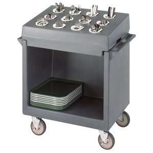   TDCR12 Tray and Dish Cart with Cutlery Rack and Protective Vinyl Cover