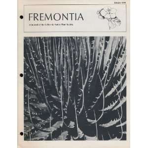  Fremontia A Journal of the California Native Plant Society 