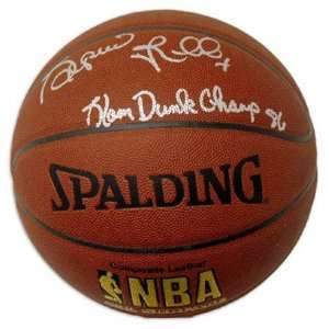  Spud Webb Autographed Indoor/Outdoor Basketball with Dunk 