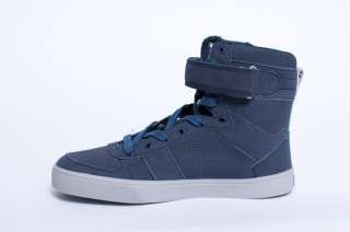 NEW MENS RADII MOON WALKERS BLUE PERFORATED HIGH TOP SNEAKERS SHOES 
