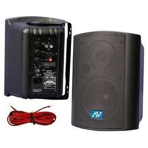    AMPLIVOX S1232 Powered Wall Mount Stereo Speakers Electronics