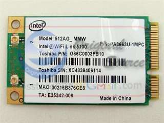 Intel 512AG MMW Link 5100 WLAN Wireless Wi fi ABG Card  