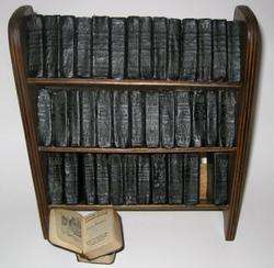 Leather;SHAKESPEAREs Works Miniature WOOD BOOKCASE  