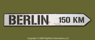 berlin 150km reproduction world war ii era wooden directional sign 