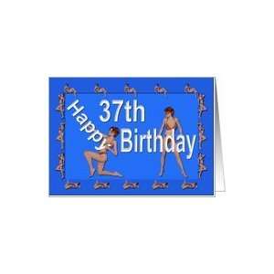  37th Birthday Pin Up Girls, Blue Card Toys & Games