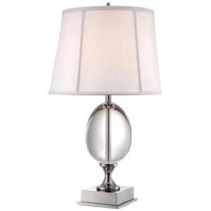   Spectrum Crystal Egg and Chrome Stand Table Lamp