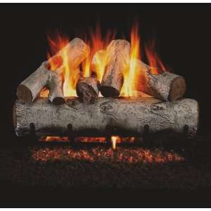   FYRE White Birch Vented Gas Log Sets with Burner Propane 18 Millivolt