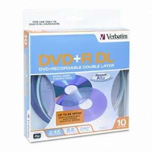  NEW 2.4x Double Layer DVD+R   10 Pack   95166 Electronics