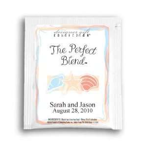 Tea Wedding Favor   The Perfect Blend   Swirly Border With Shells